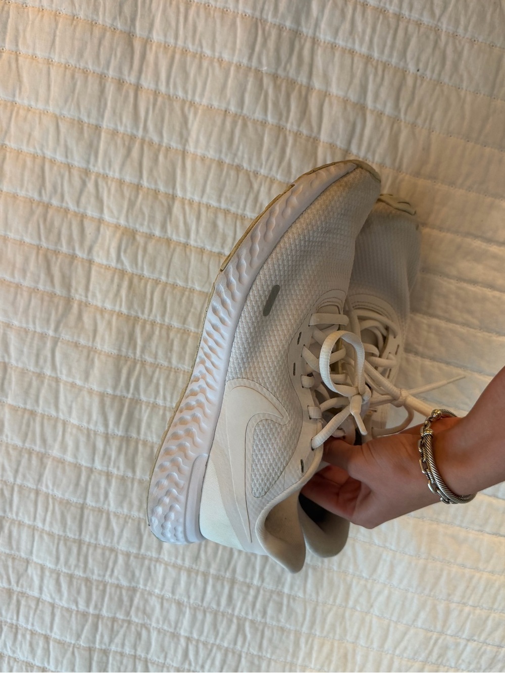 Nike Women's white Athletic Sneakers - running Shoes